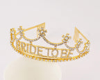 Bride To Be Rhinestone Crown Headband L3598