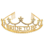 Bride To Be Rhinestone Crown Headband L3598