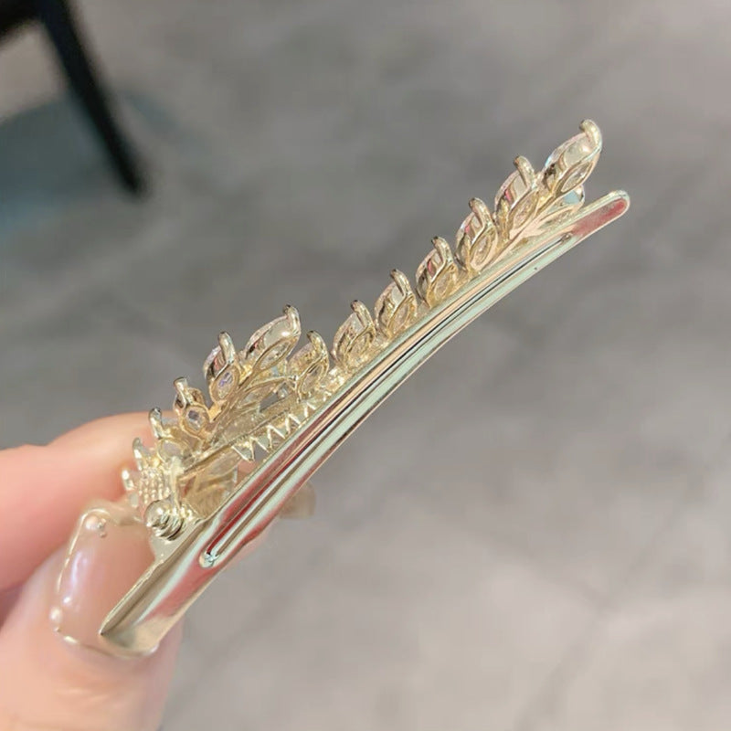 Leaf Rhinestone Hair Clip L3613