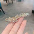 Leaf Rhinestone Hair Clip L3613