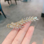 Leaf Rhinestone Hair Clip L3613