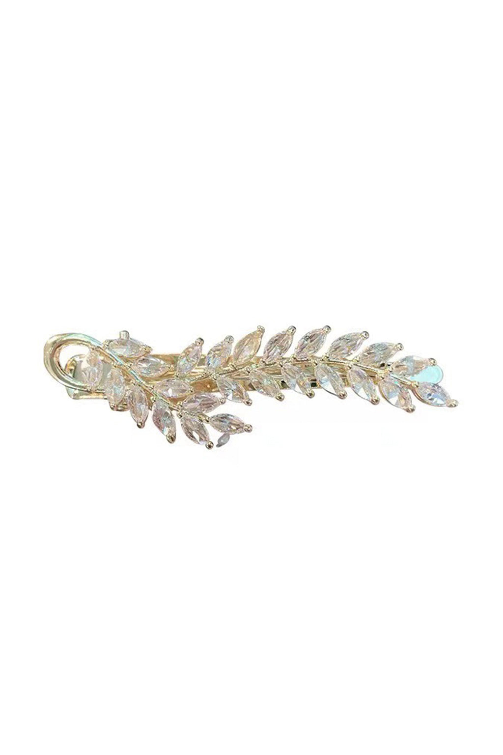 Leaf Rhinestone Hair Clip L3613
