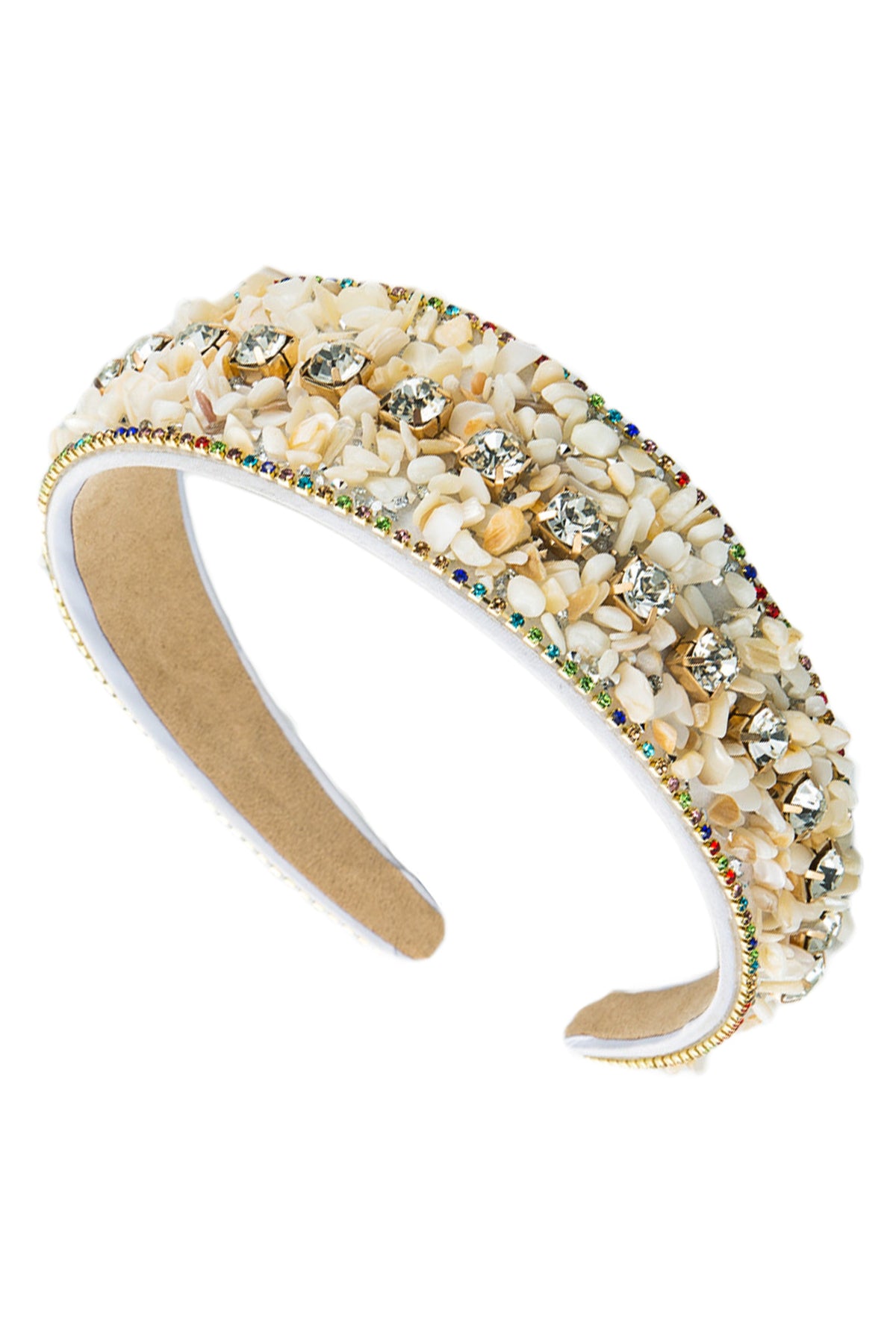 Turquoise Bead Rhinestone Headband L3648