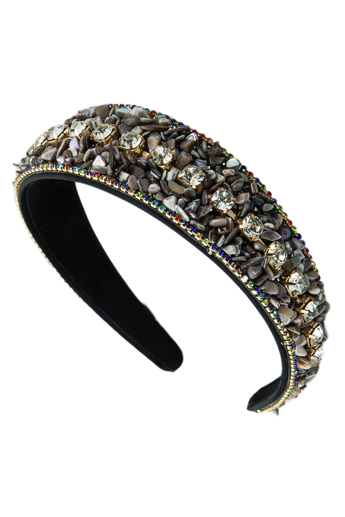 Turquoise Bead Rhinestone Headband L3648