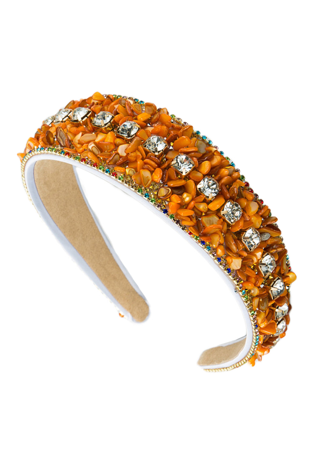 Turquoise Bead Rhinestone Headband L3648