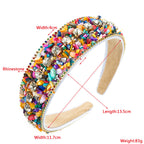 Turquoise Bead Rhinestone Headband L3648