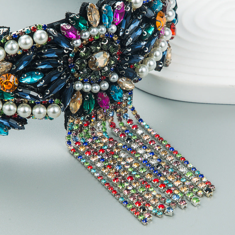 Baroque Tassel Rhinestone Headband L3654