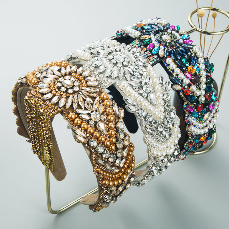 Baroque Tassel Rhinestone Headband L3654