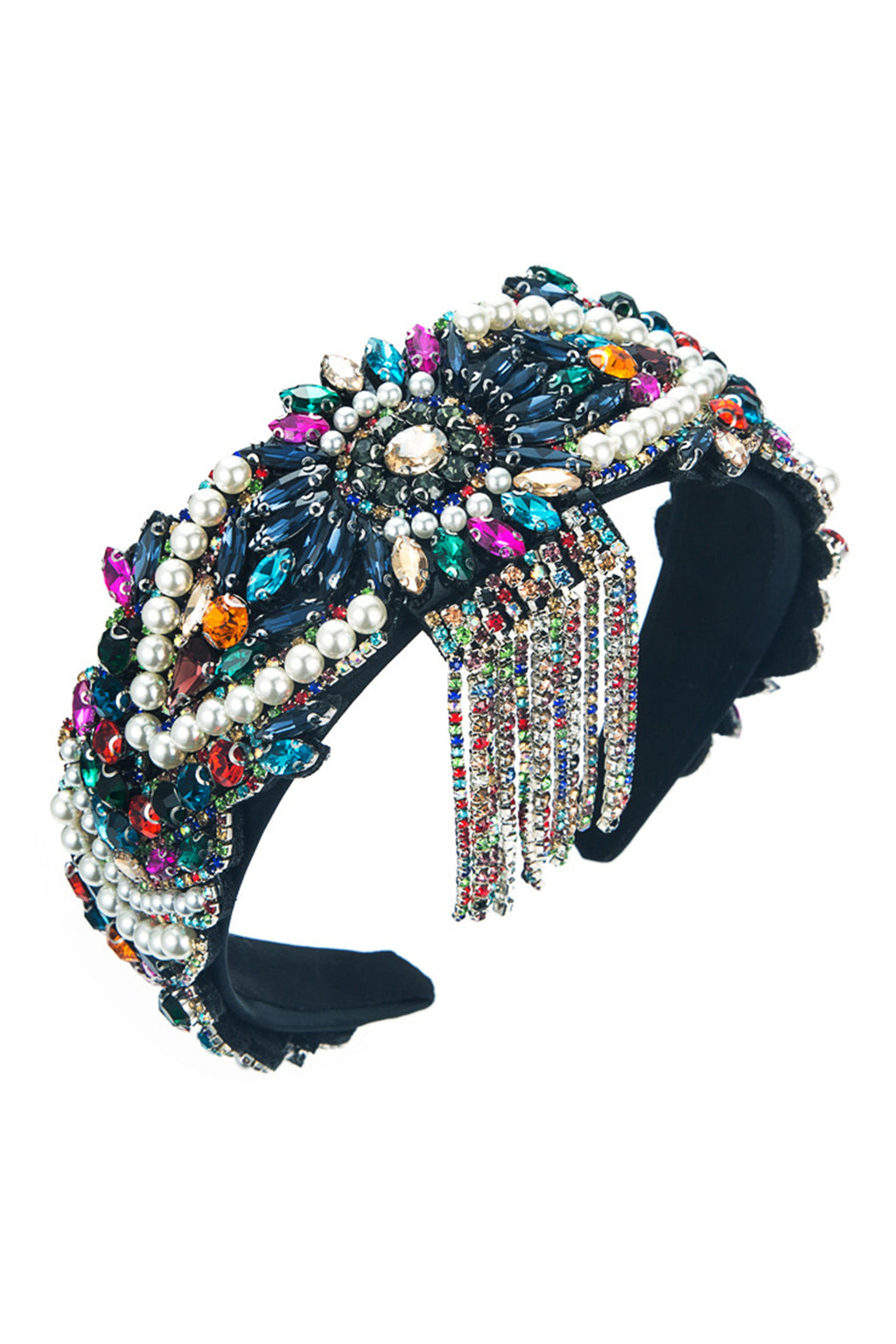 Baroque Tassel Rhinestone Headband L3654
