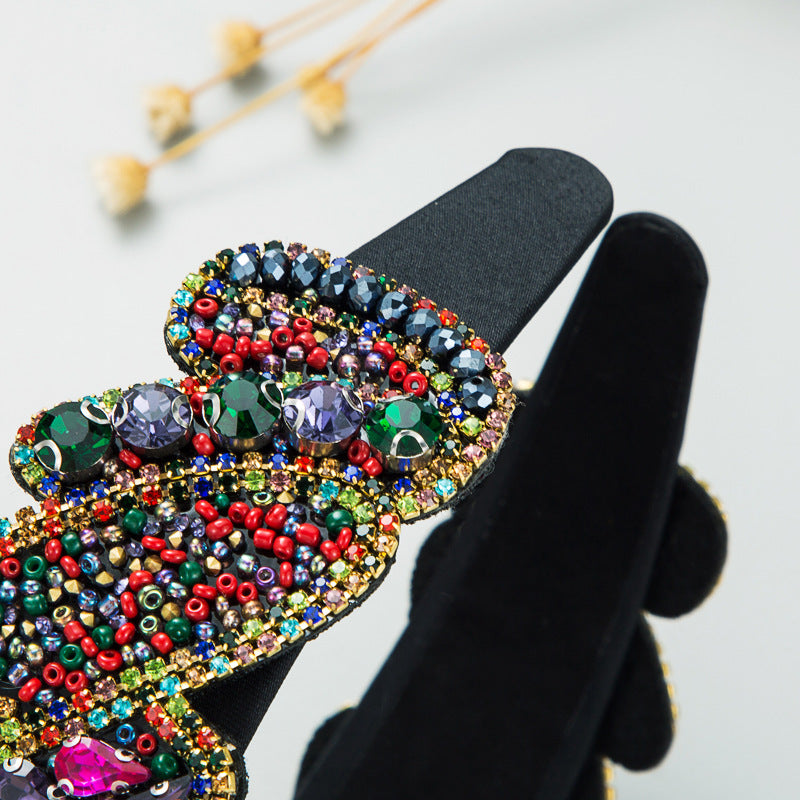 Baroque Rhinestone Seed Bead Headband L3682