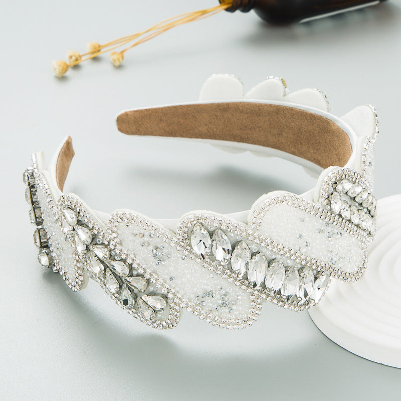 Baroque Rhinestone Seed Bead Headband L3682