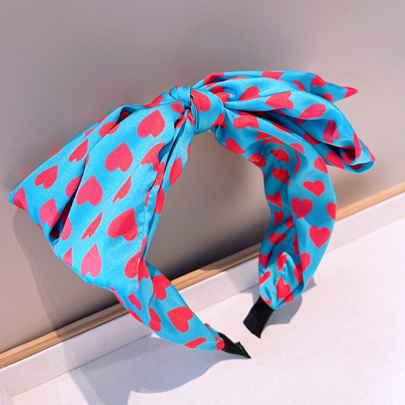 Heart Bow Fabric Headband L3702