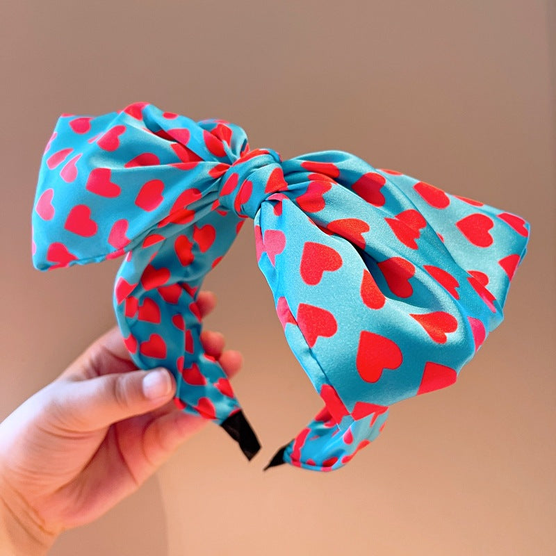 Heart Bow Fabric Headband L3702