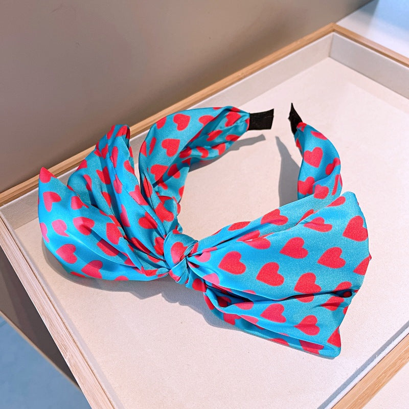 Heart Bow Fabric Headband L3702