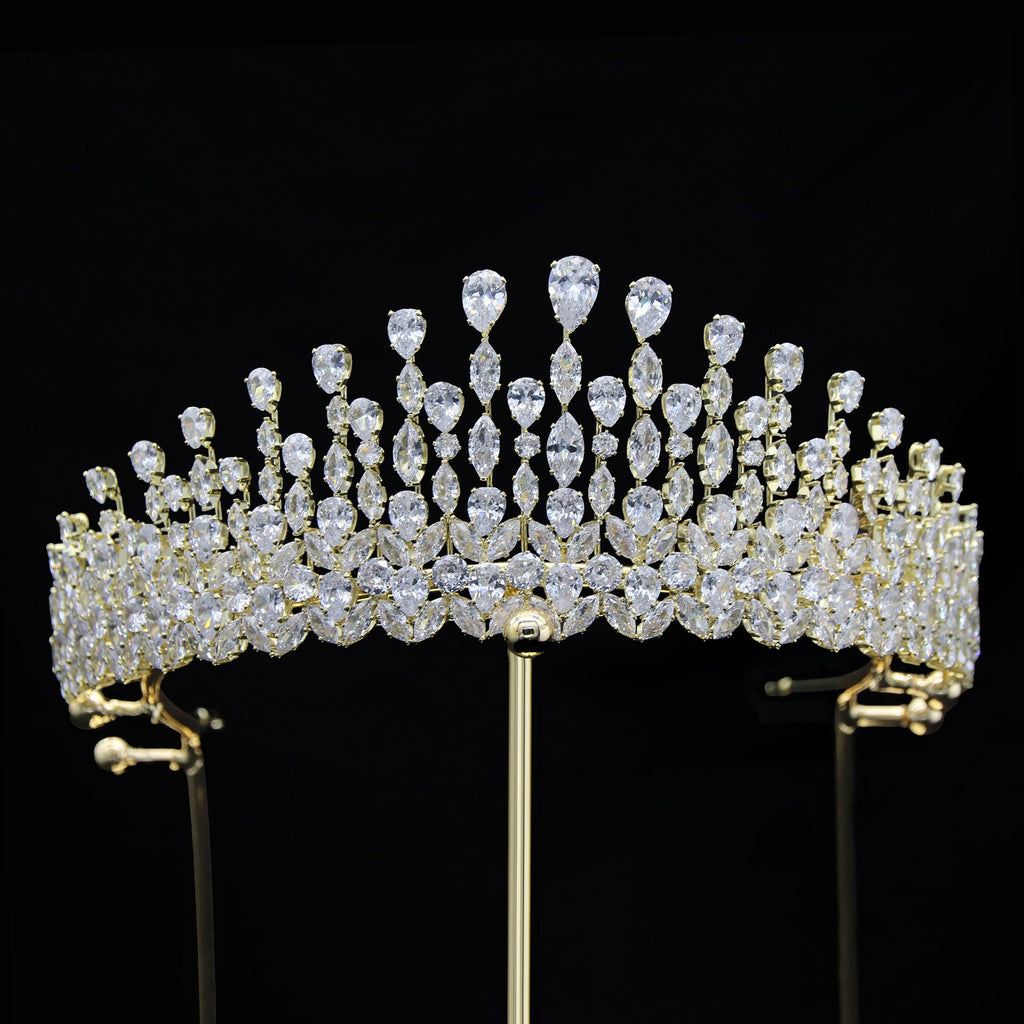 Cubic Zirconia Crown Hair Accessories L3743