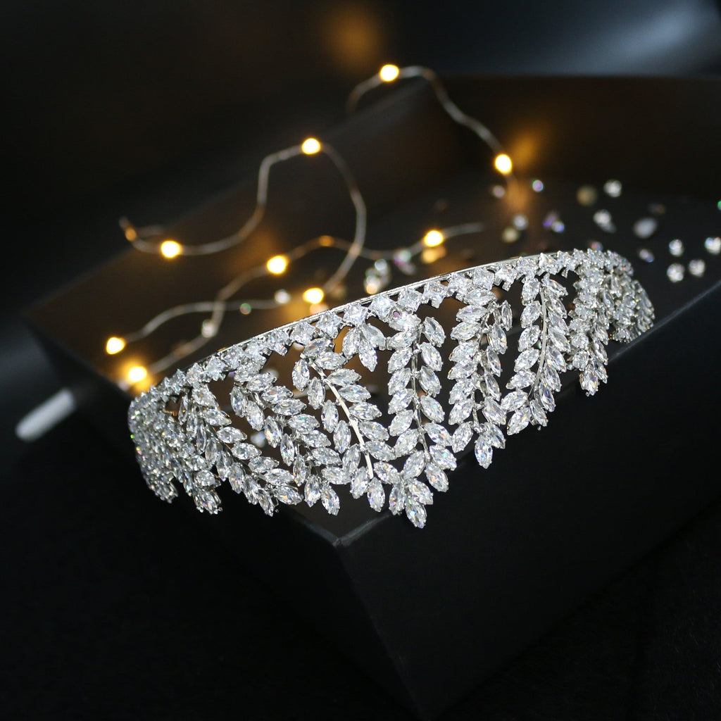 Cubic Zirconia Crown Hair Accessories L3746