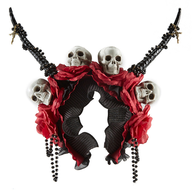 Gothic Horn Rose Headband L3782
