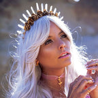 Rose Clear Quartz Headband L3801