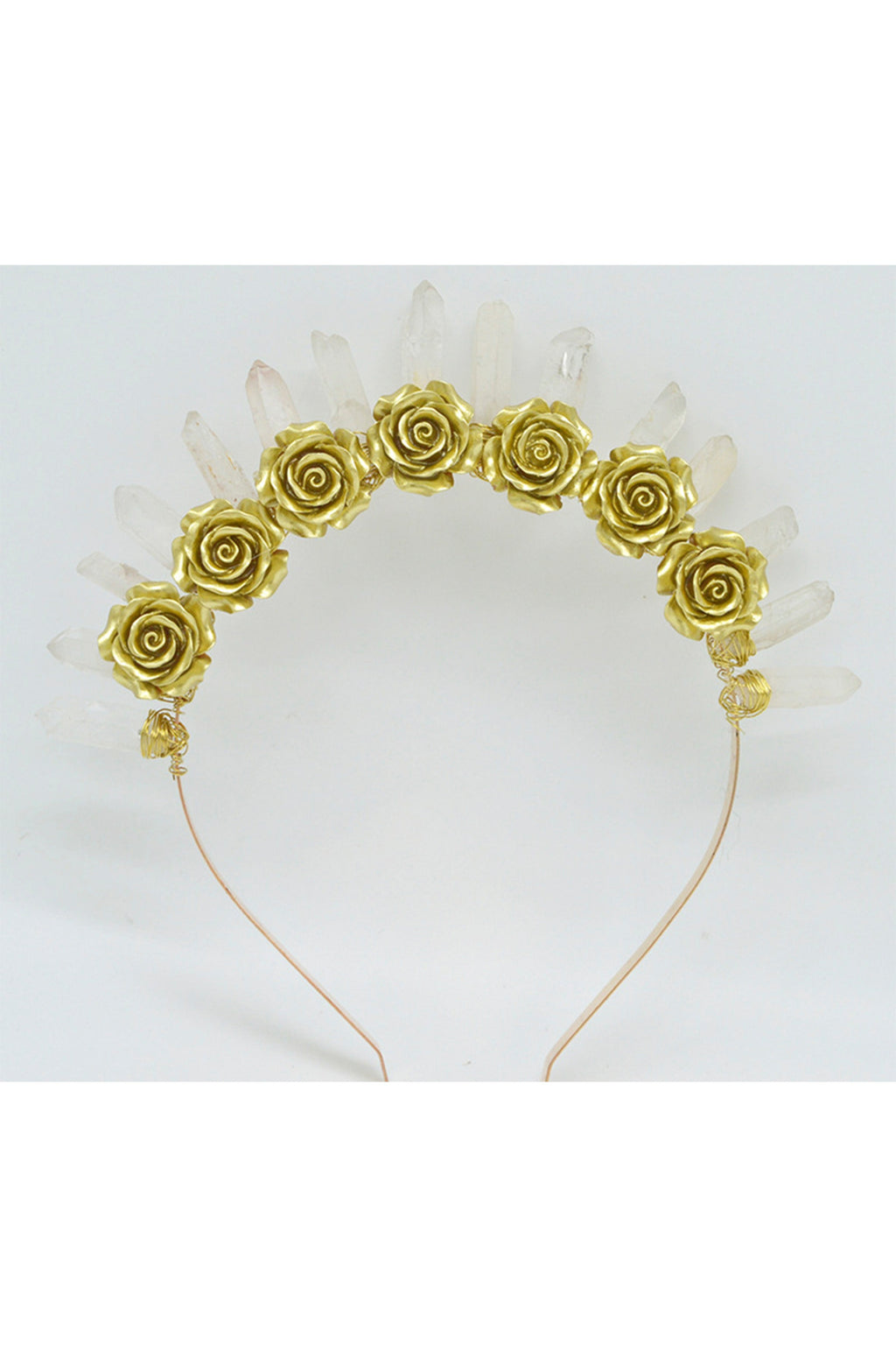 Rose Clear Quartz Headband L3801