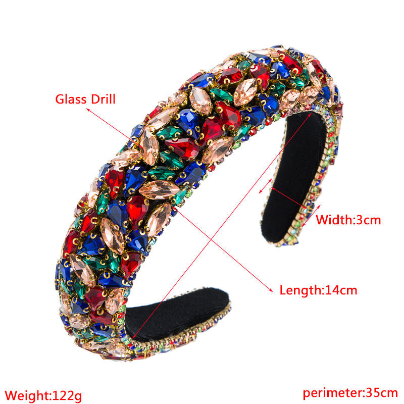 Baroque Glass Drill Headband L3807