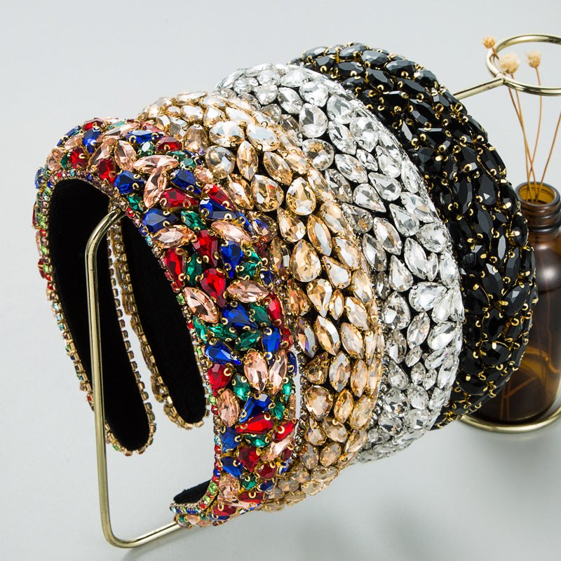 Baroque Glass Drill Headband L3807