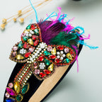 Butterfly Feather Rhinestone Headband L3815