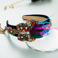 Butterfly Feather Rhinestone Headband L3815