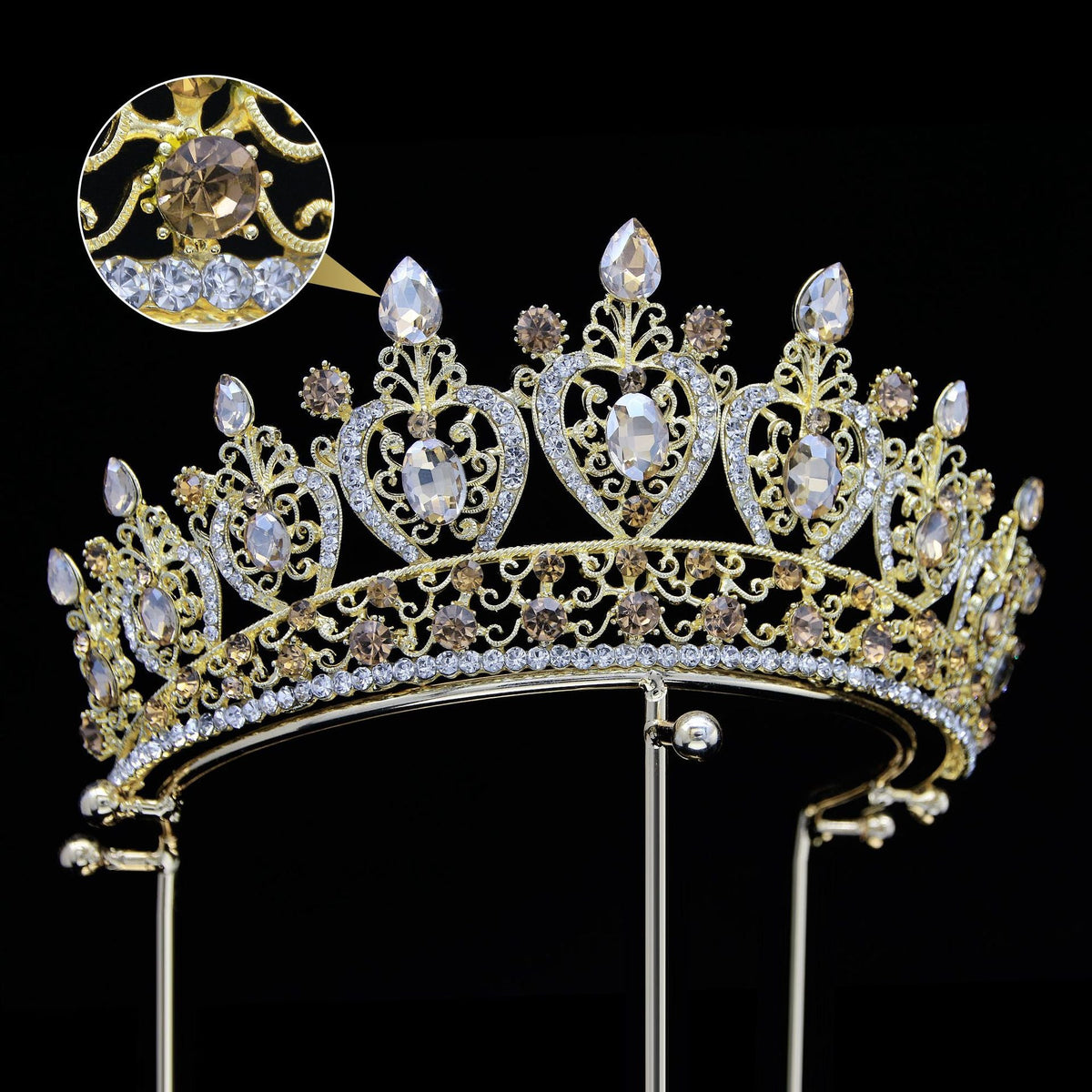 Rhinestone Crown Headband L3826