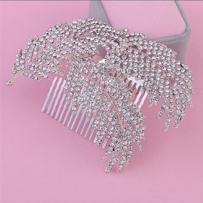 Leaf Rhinestone Hair Clip L3830