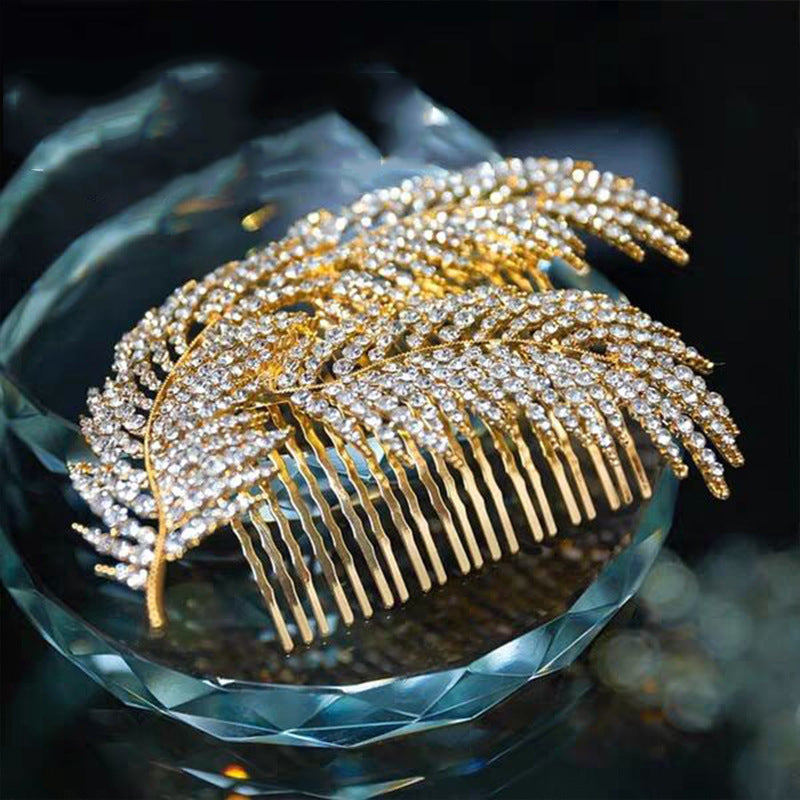 Leaf Rhinestone Hair Clip L3830