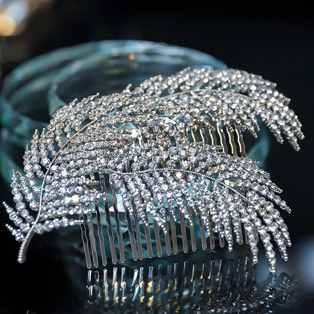 Leaf Rhinestone Hair Clip L3830