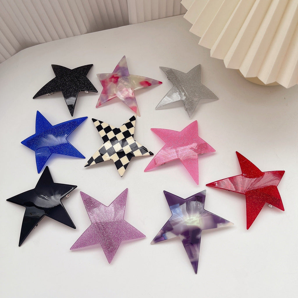 Star Shaped Acryli Hair Clip L3854