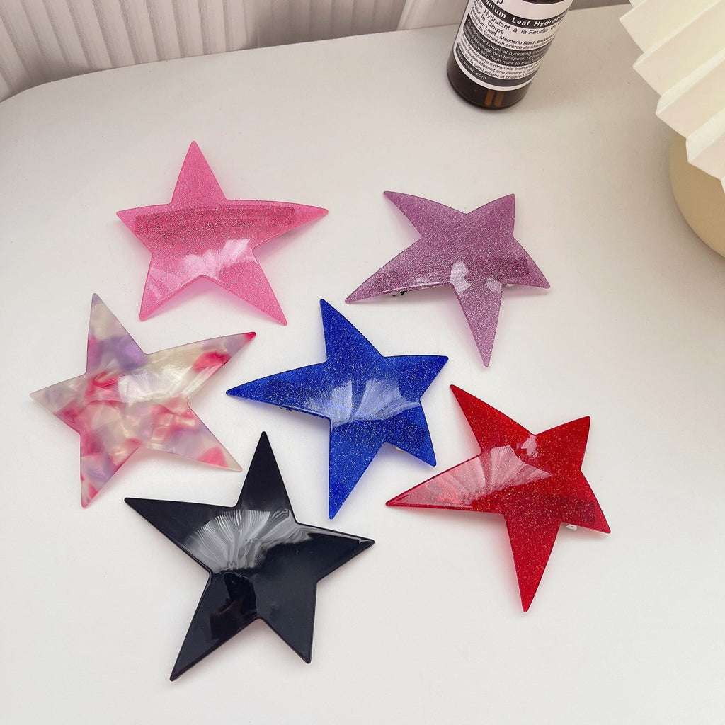 Star Shaped Acryli Hair Clip L3854