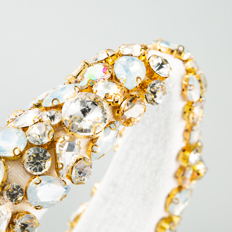 Baroque Glass Drill Sponge Headband L3862