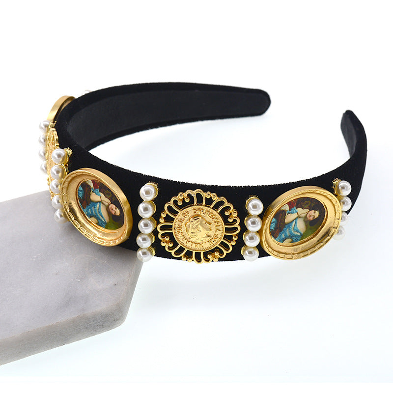 Baroque Pearl Headband L3894