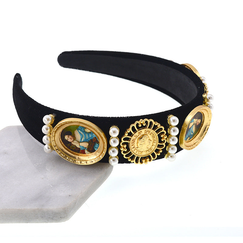 Baroque Pearl Headband L3894