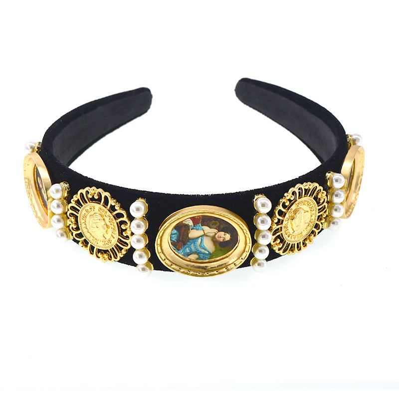 Baroque Pearl Headband L3894