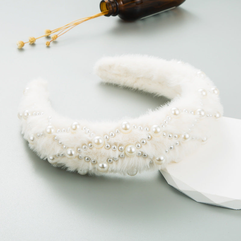 Pearl Plush Headband L3943