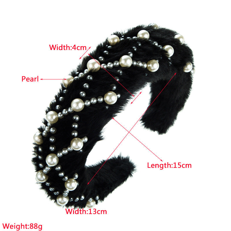 Pearl Plush Headband L3943
