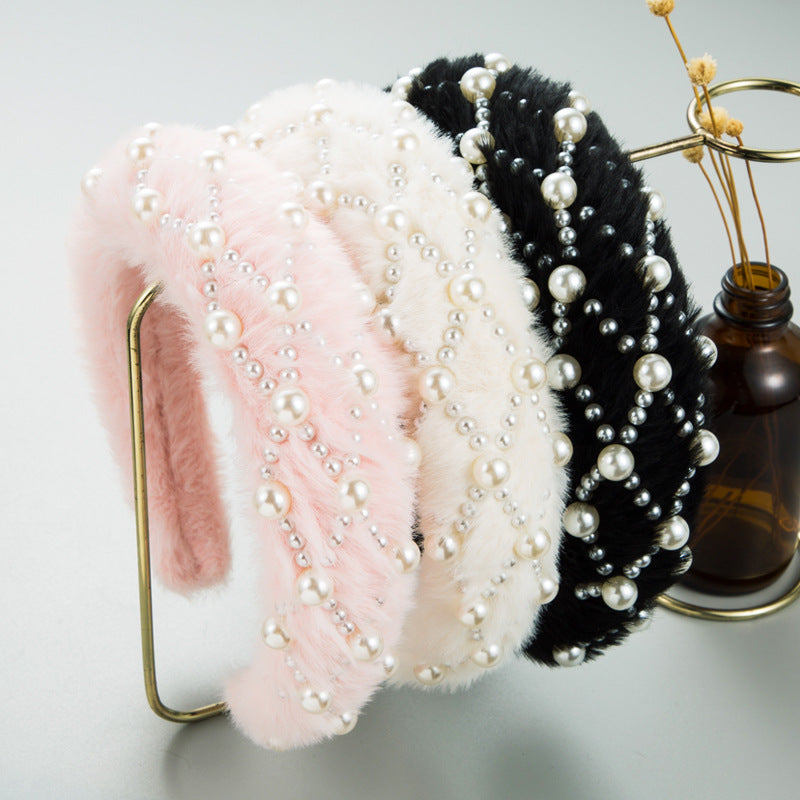 Pearl Plush Headband L3943