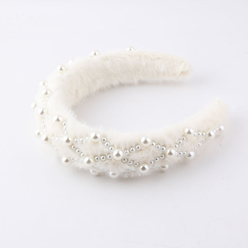 Pearl Plush Headband L3943
