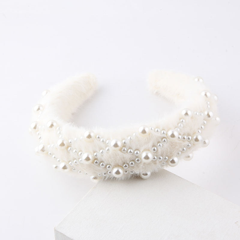 Pearl Plush Headband L3943
