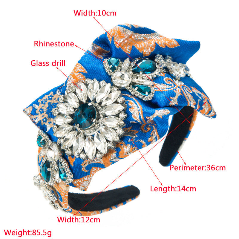 Baroque Bow Rhinestone Headband L3957