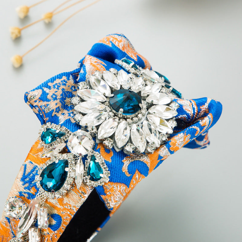 Baroque Bow Rhinestone Headband L3957
