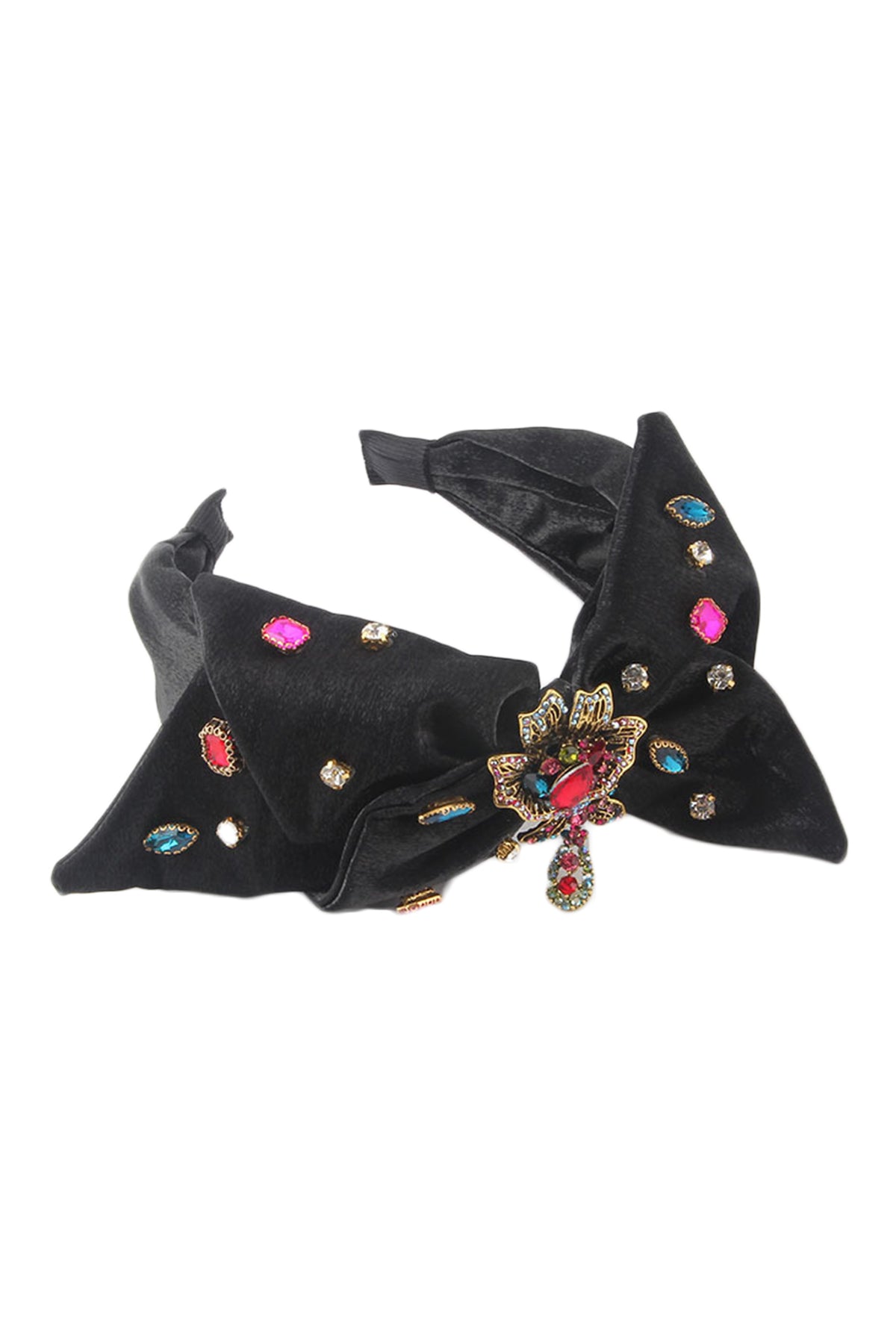 Baroque Rhinestone Bow Headband L3986