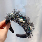 Snowflake Bead Fabric Headband L3993