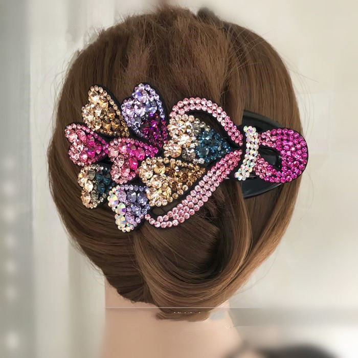 Floral Rhinestone Hair Clip L4005