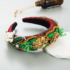 Floral Seed Bead Sponge Headband L4015