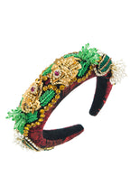 Floral Seed Bead Sponge Headband L4015