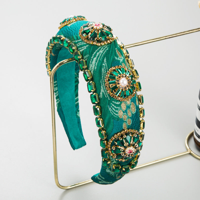 Baroque Rhinestone Embroidery Headband L4033